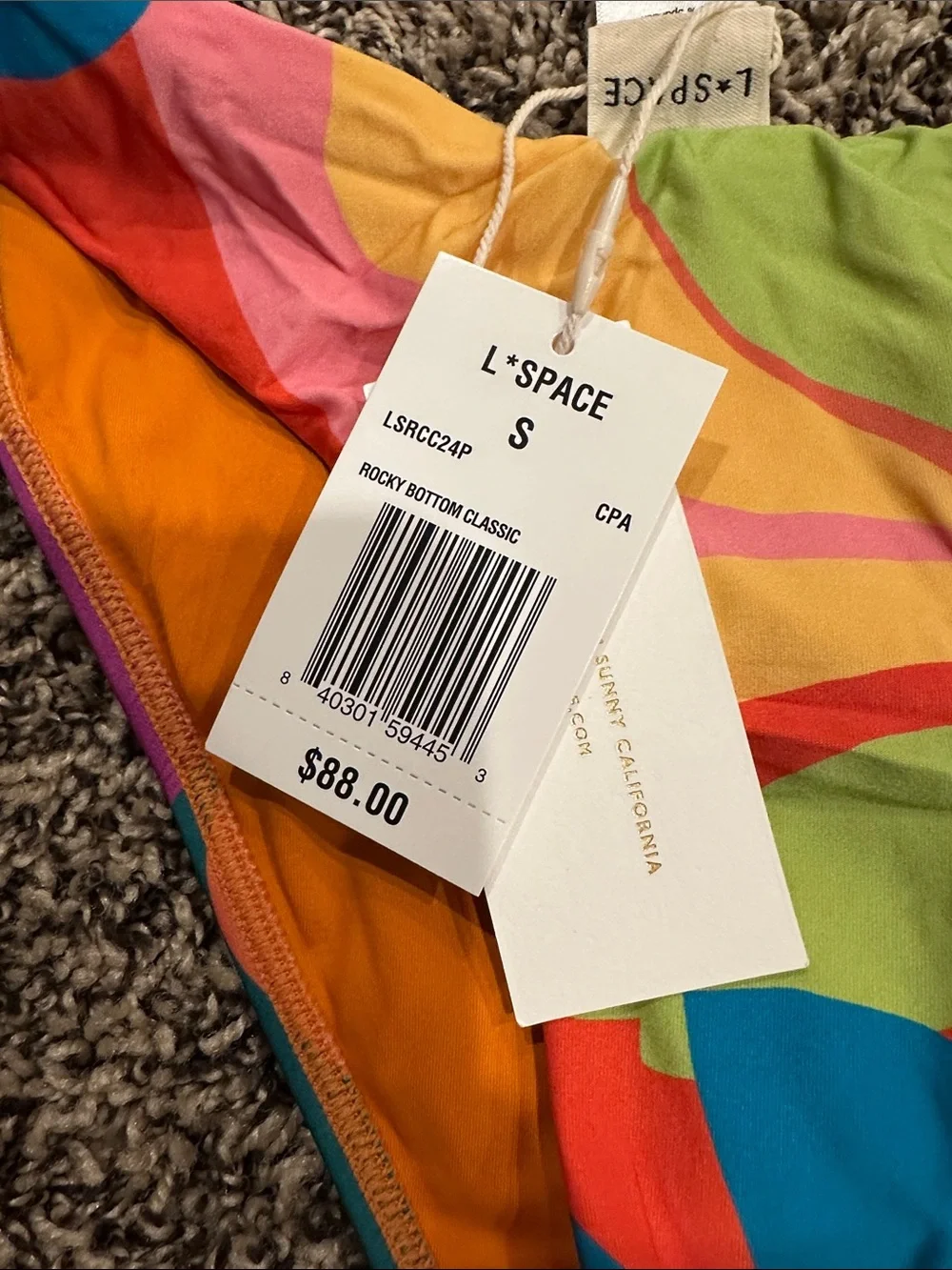 l*space Multi-Color Abstract Print Bikini Bottoms